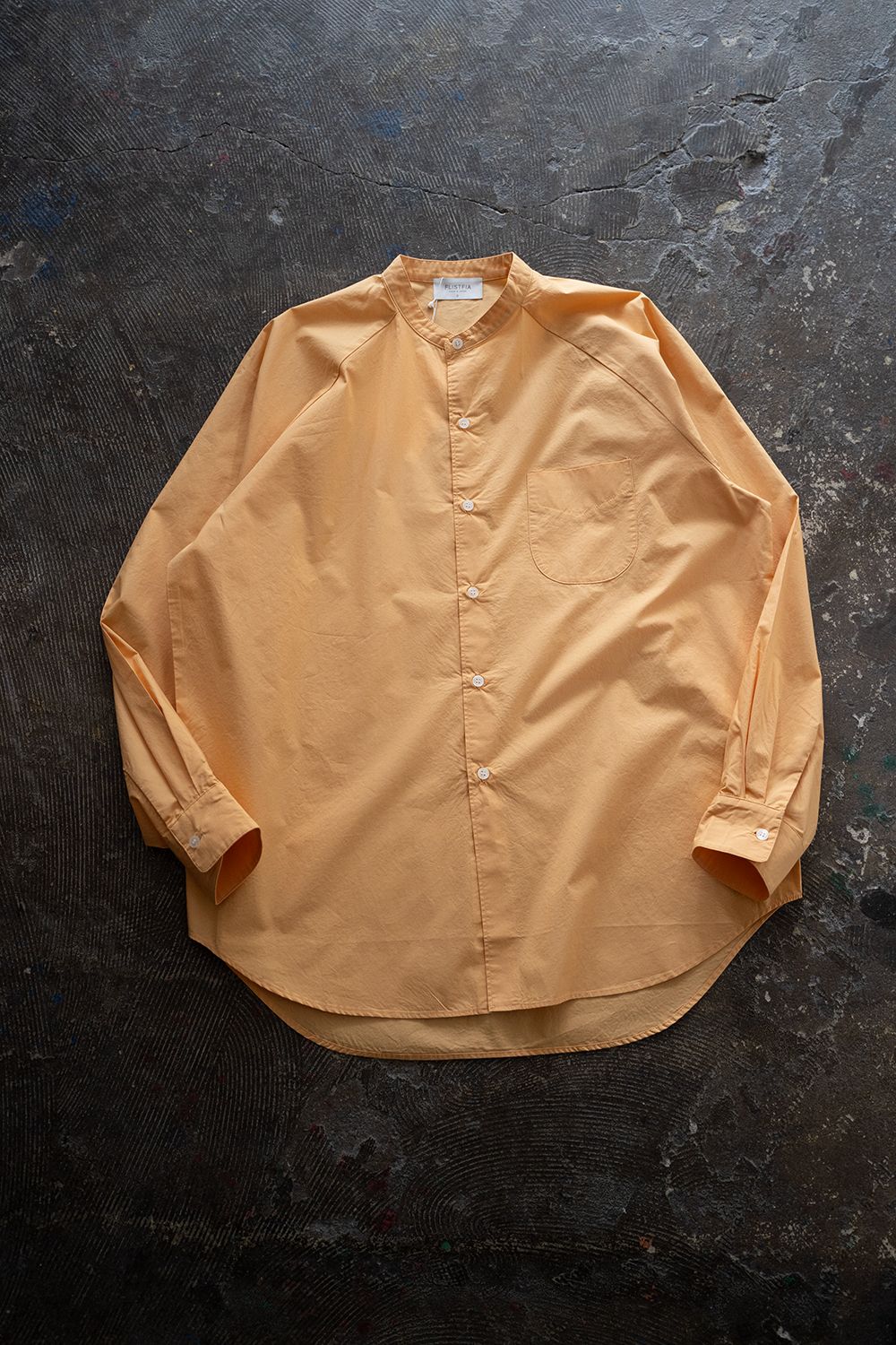 【ラスト1点】【23SS】Over Sized Band Collar Shirts(GUAVA ORANGE)