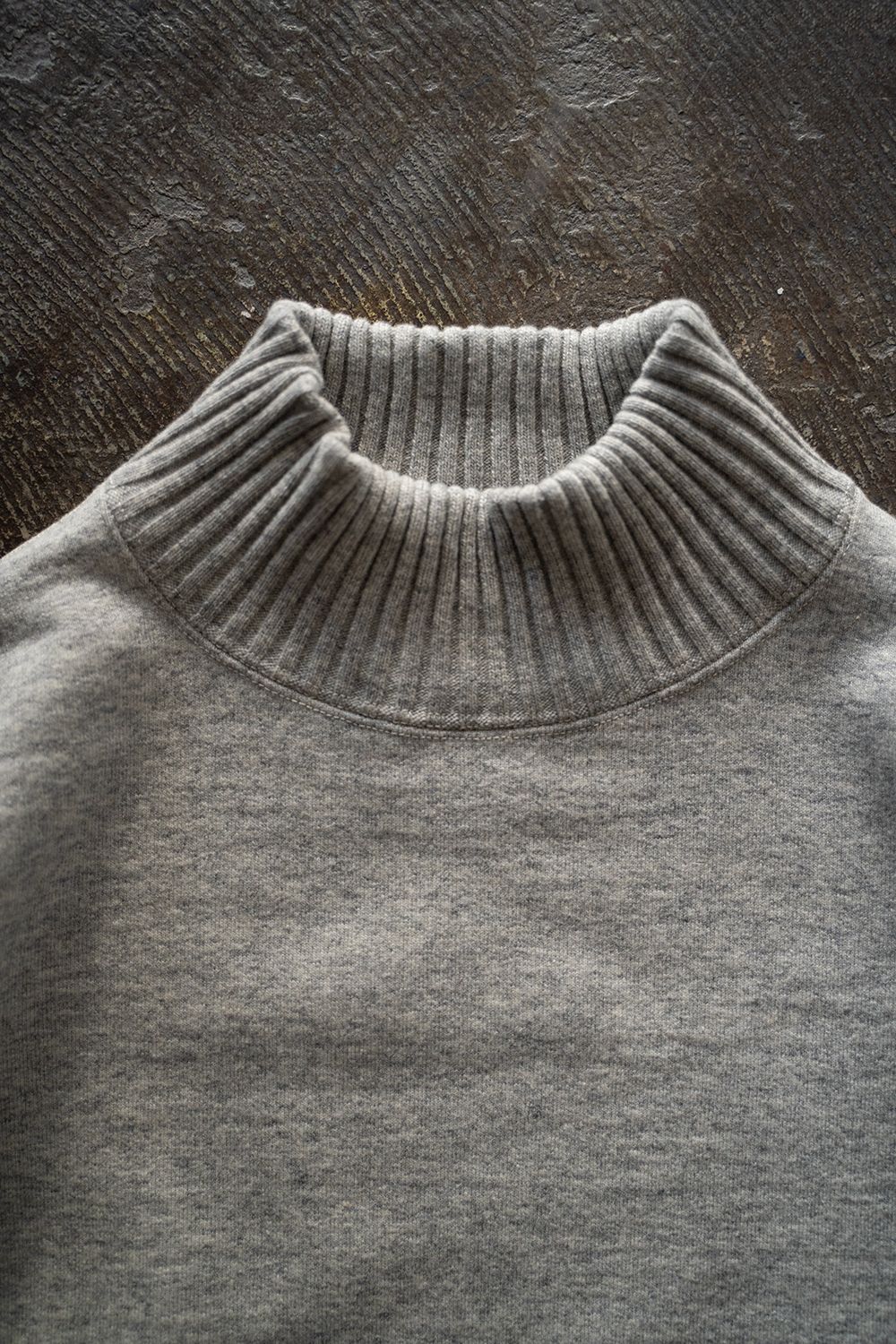 【ラスト1点】wool french terry turtle neck sweatshirt/ウールフレンチテリータートルネックスウェットシャツ(LIGHT GRAY)