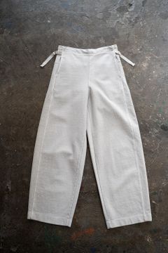 【ラスト1点】High Waist Easy Pants/ハイウエストインレイイージーパンツ(IVORY)