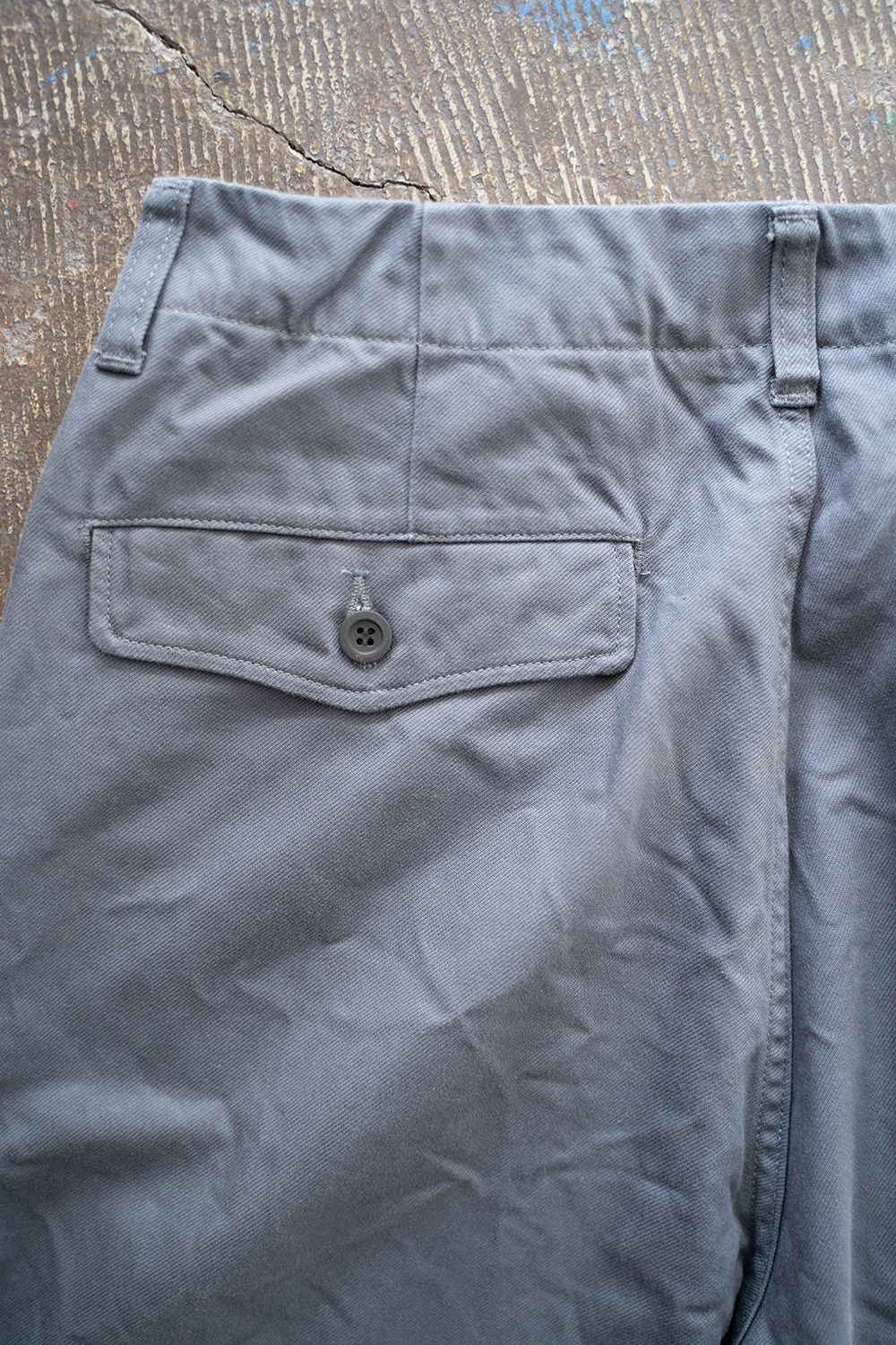 【ラスト1点】【23SS】コットンドリルワイドパンツ(BLUE GRAY)