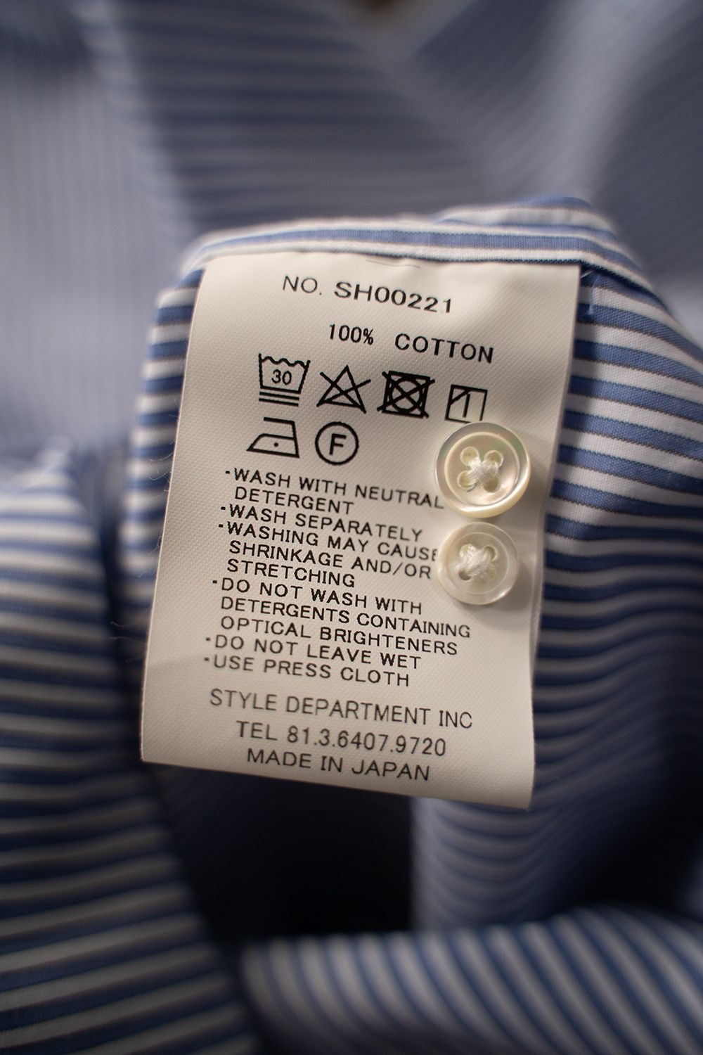 【ラスト1点】【24AW】ブロードレギュラーカラーシャツ(BLUE STRIPE)