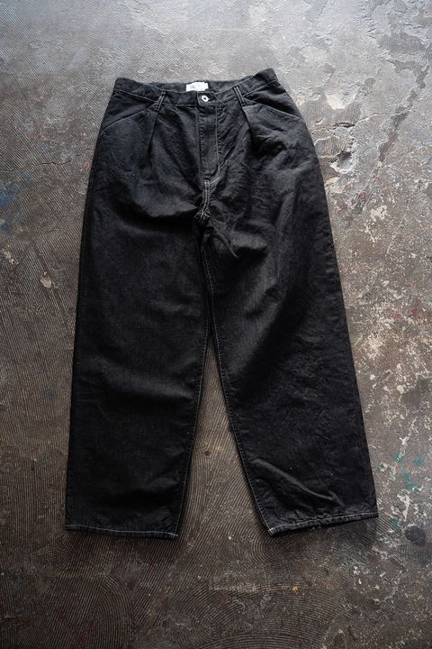 【26SS】8.5oz大麻混デニムワンタックパンツ(BLACK)