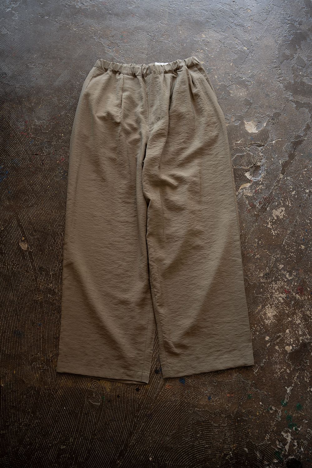 【26SS】レーヨン×リネンイージーパンツ(KHAKI BEIGE)