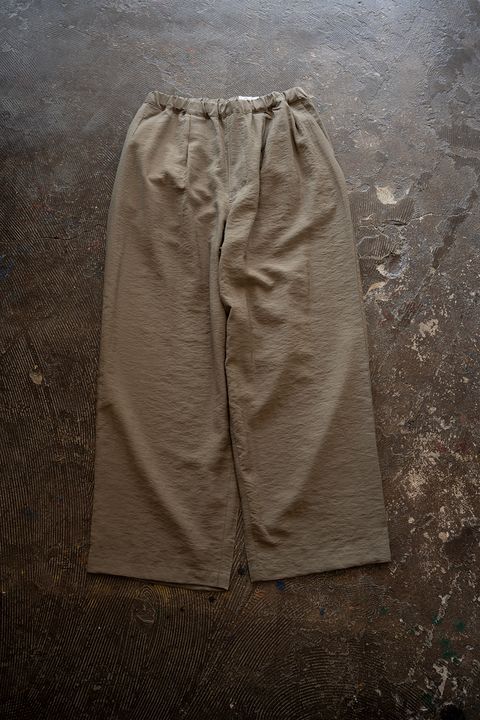 【26SS】レーヨン×リネンイージーパンツ(KHAKI BEIGE)