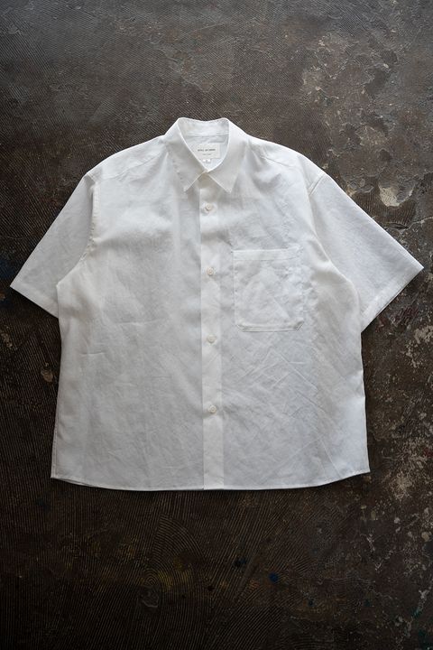 【26SS】コットンブロード半袖シャツ(WHITE)