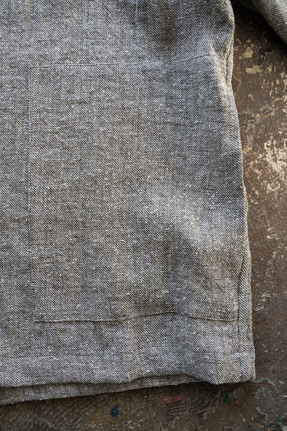 【ラスト1点】【23SS】リネン×シルクシャツブルゾン(LIGHT GRAY)