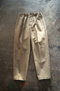 【ラスト1点】【22AW】甘撚りオックス2タックイージーパンツ(KHAKI BEIGE)