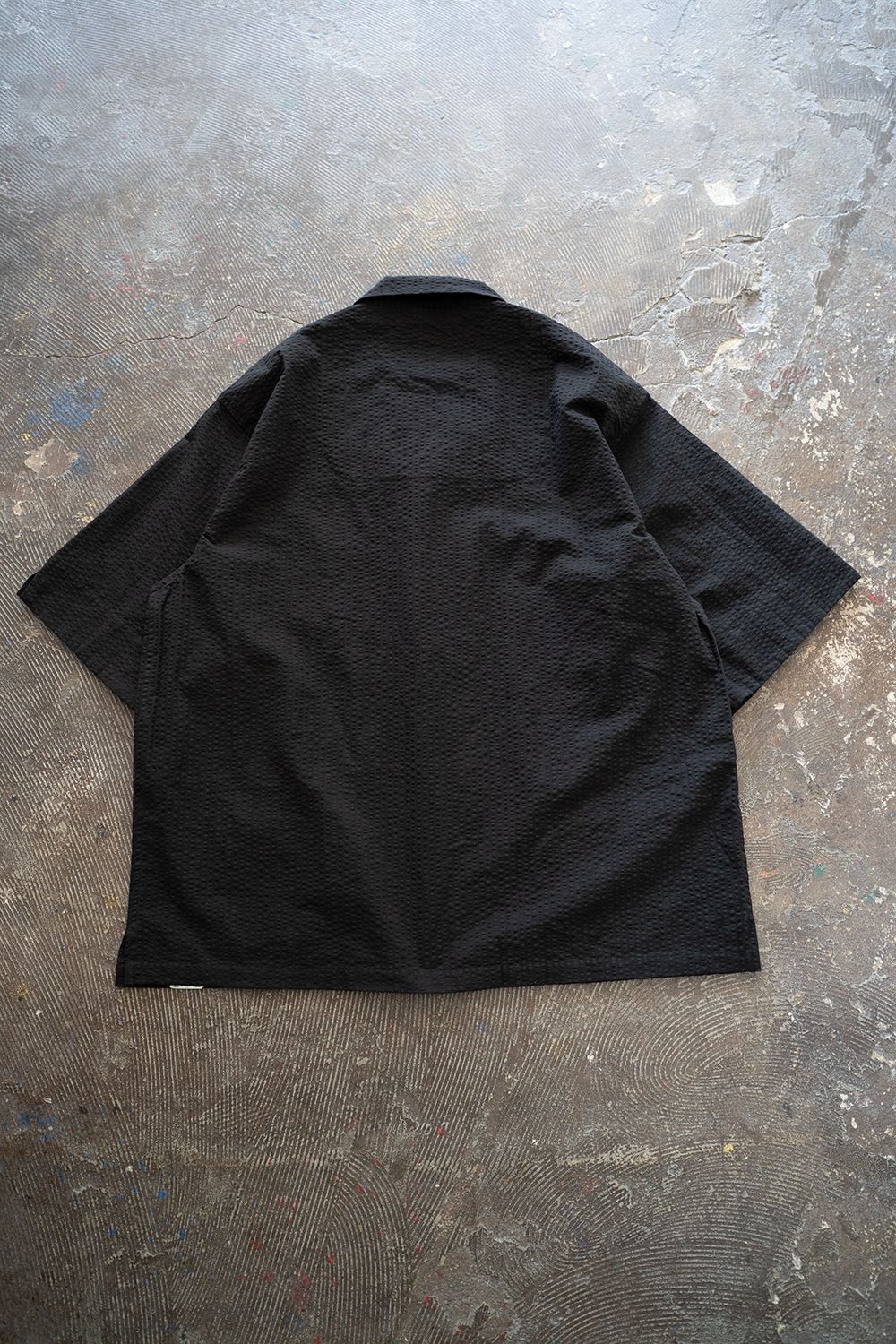 【25SS】"week s/s"pajama【セットアップ】(seersucker BLACK)