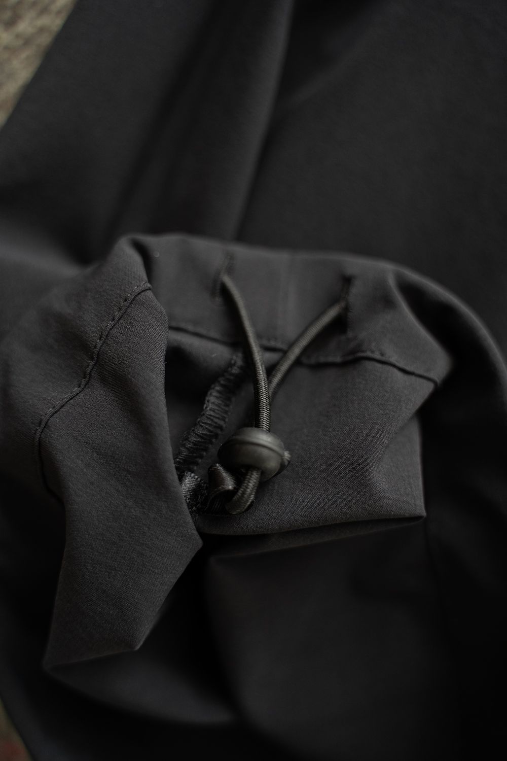【25SS】1-Tack Nylon Trousers/1タックナイロントラウザーズ(BLACK)