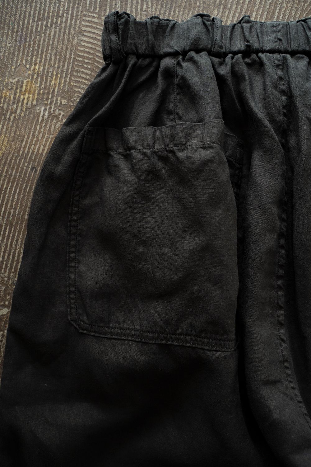 大麻ワイドパンツ(黒)