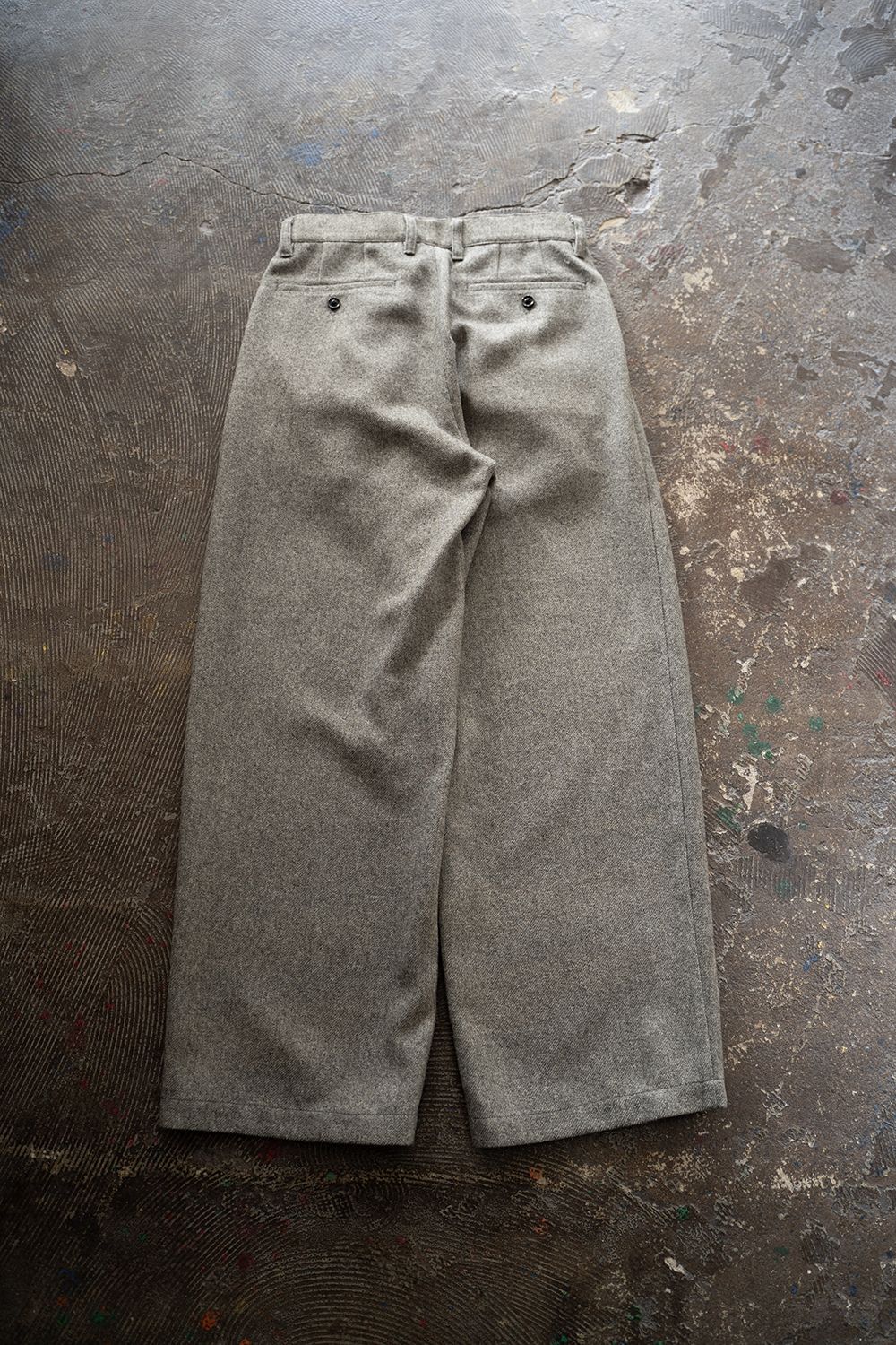 【25AW】2-Tack Wide Trousers/2タックワイドトラウザーズ(GRAY)