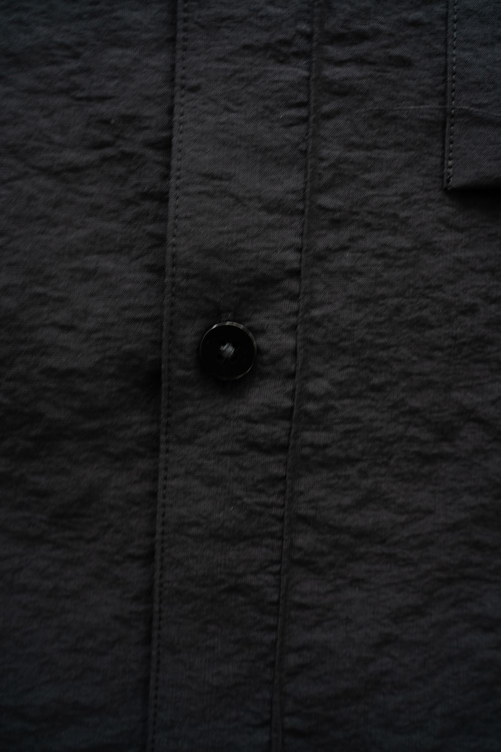 【26SS】ピンタックオープンカラー半袖シャツ(BLACK)