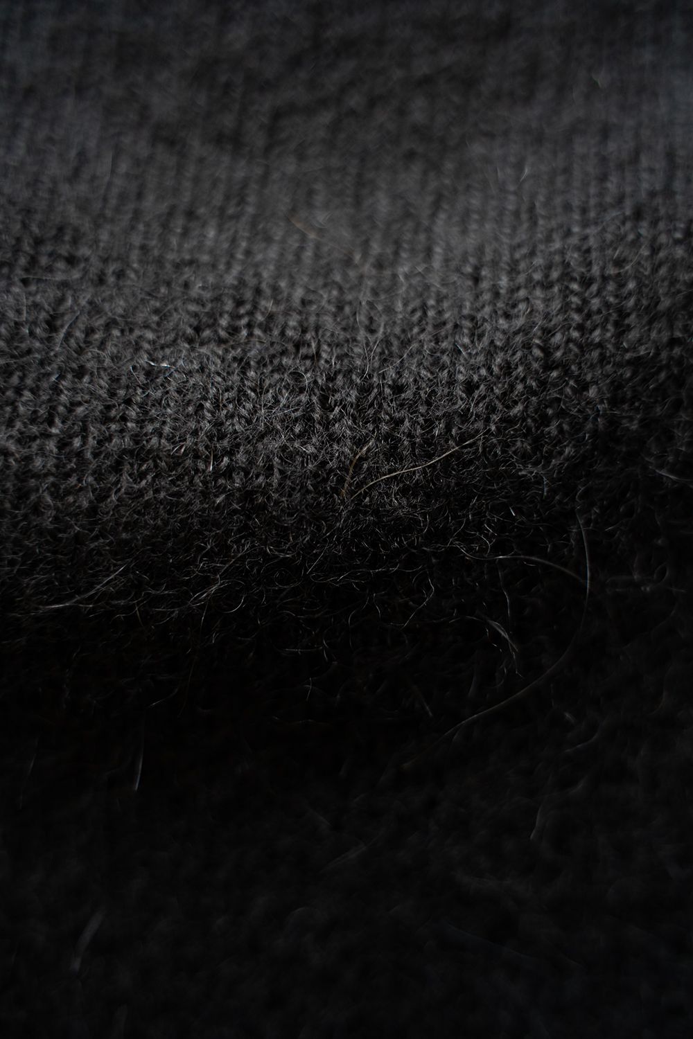 【ラスト1点】【24AW】アルパカ片畦編みカーディガン(BLACK)