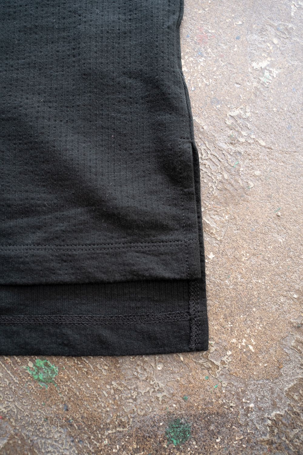 【ラスト1点】【21SS】Shadow Stripe Mock Neck/シャドウストライプモックネックカットソー(BLACK)