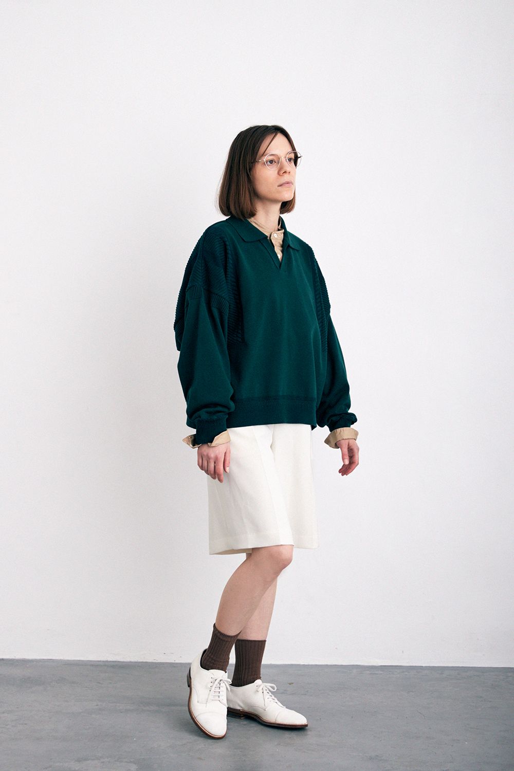 YASHIKI - 【24SS】Shunrin Skipper Knit(GREEN) | Salty