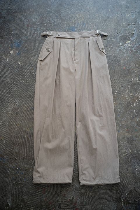 【ラスト1点】2-Tack Cotton-Nylon Military Pants/2タックコットンナイロンミリタリーパンツ(GREIGE)