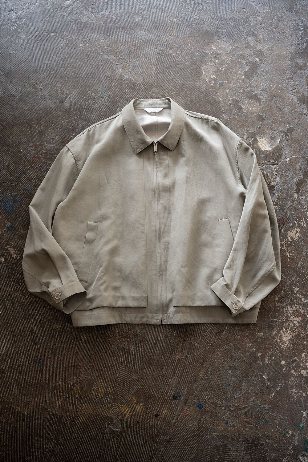 【26SS】ピグメントプリントジップブルゾン(SAGE)