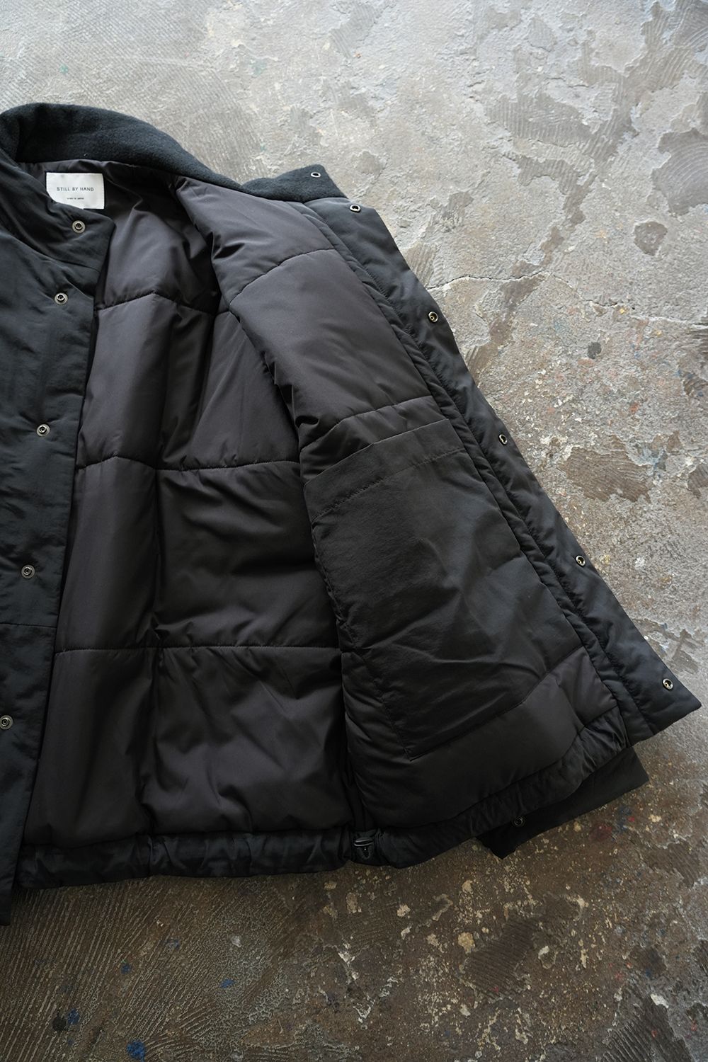 【25AW】シンサレートスタンドカラーブルゾン(BLACK)