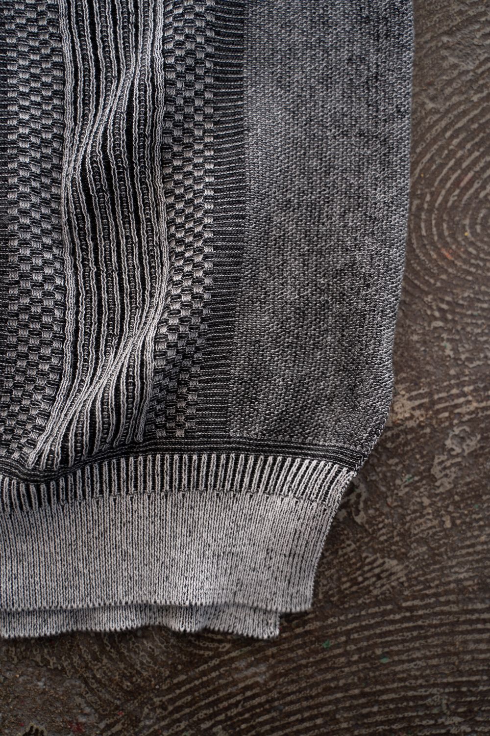 【26SS】Ryokufu Henley Knit(MIX GRAY)