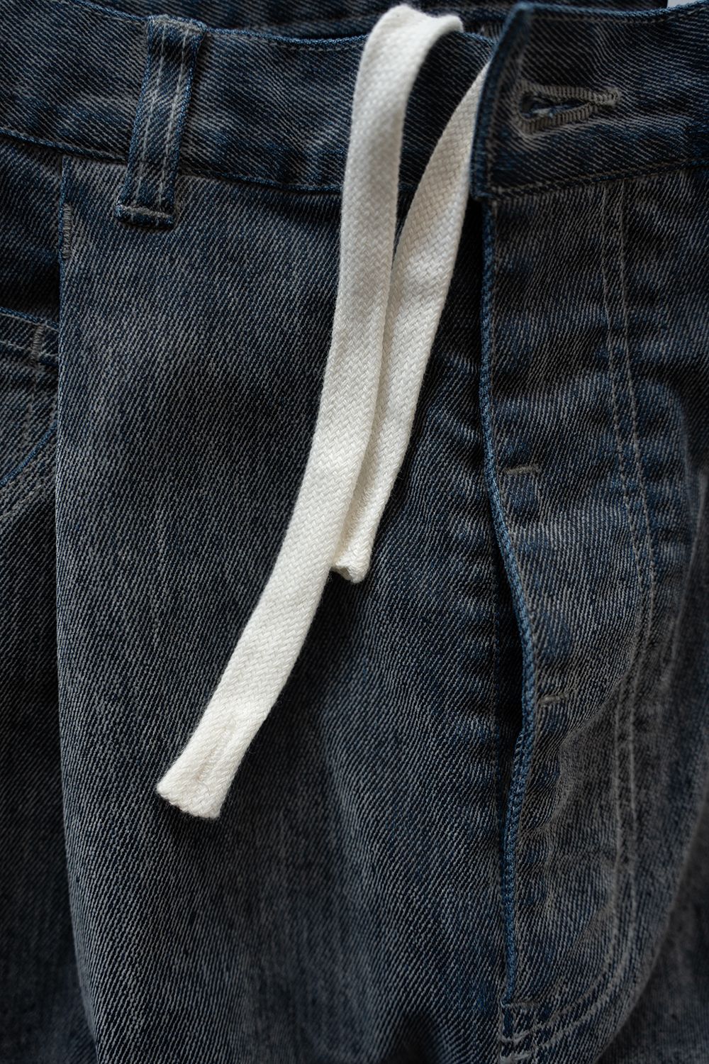 【26AW】Washed Flocked Denim Pants(FADED GRAY)