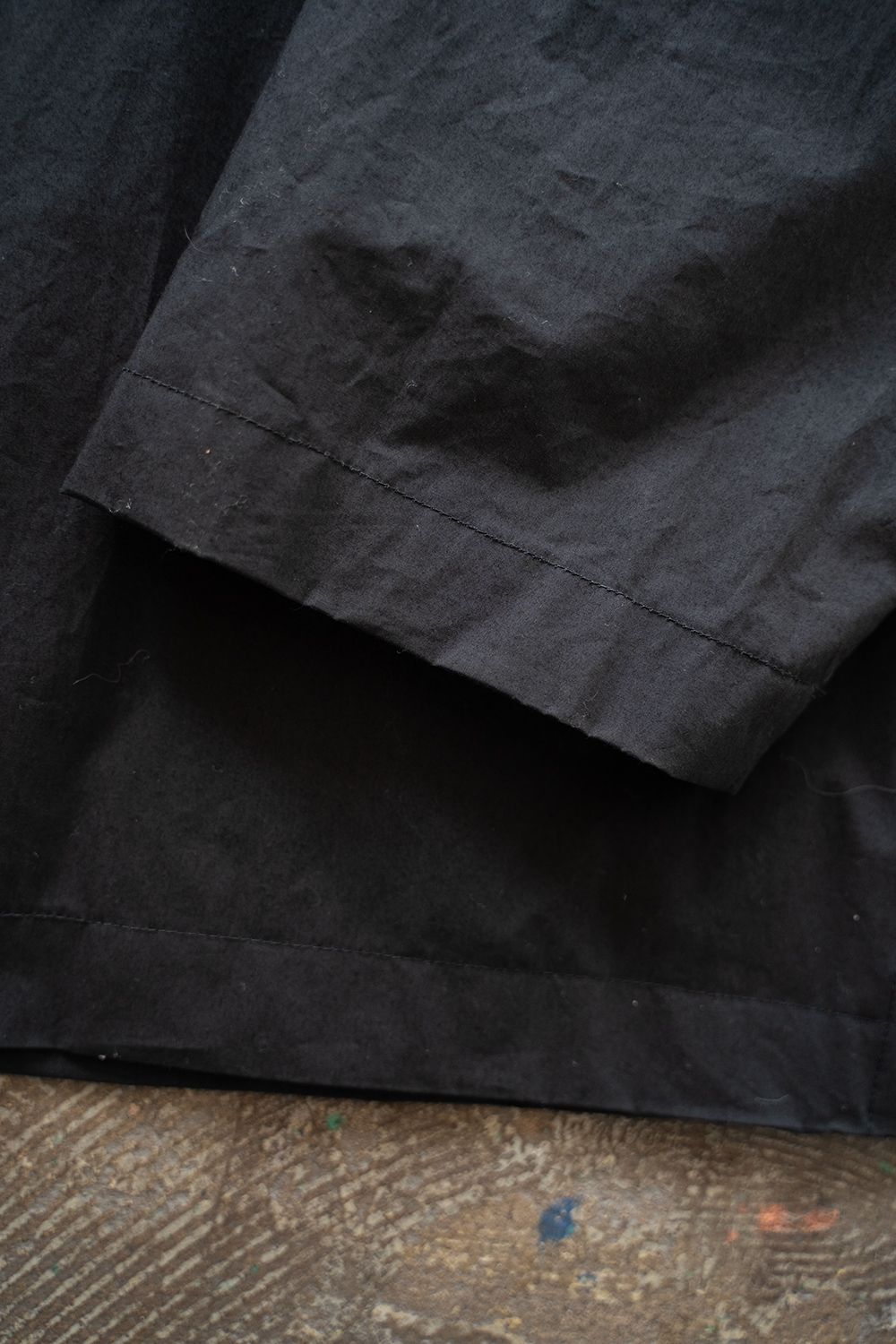 【ラスト1点】【25SS】シリコン加工シャツブルゾン(INK BLACK)