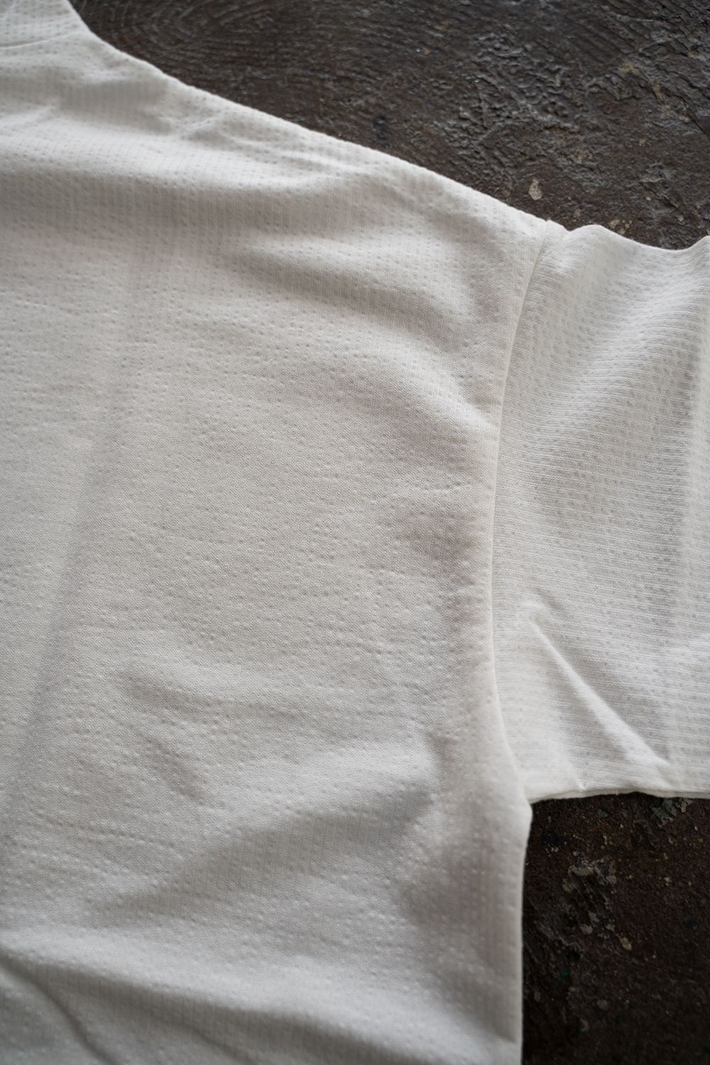 【ラスト1点】【21SS】Shadow Stripe Mock Neck/シャドウストライプモックネックカットソー( WHITE)
