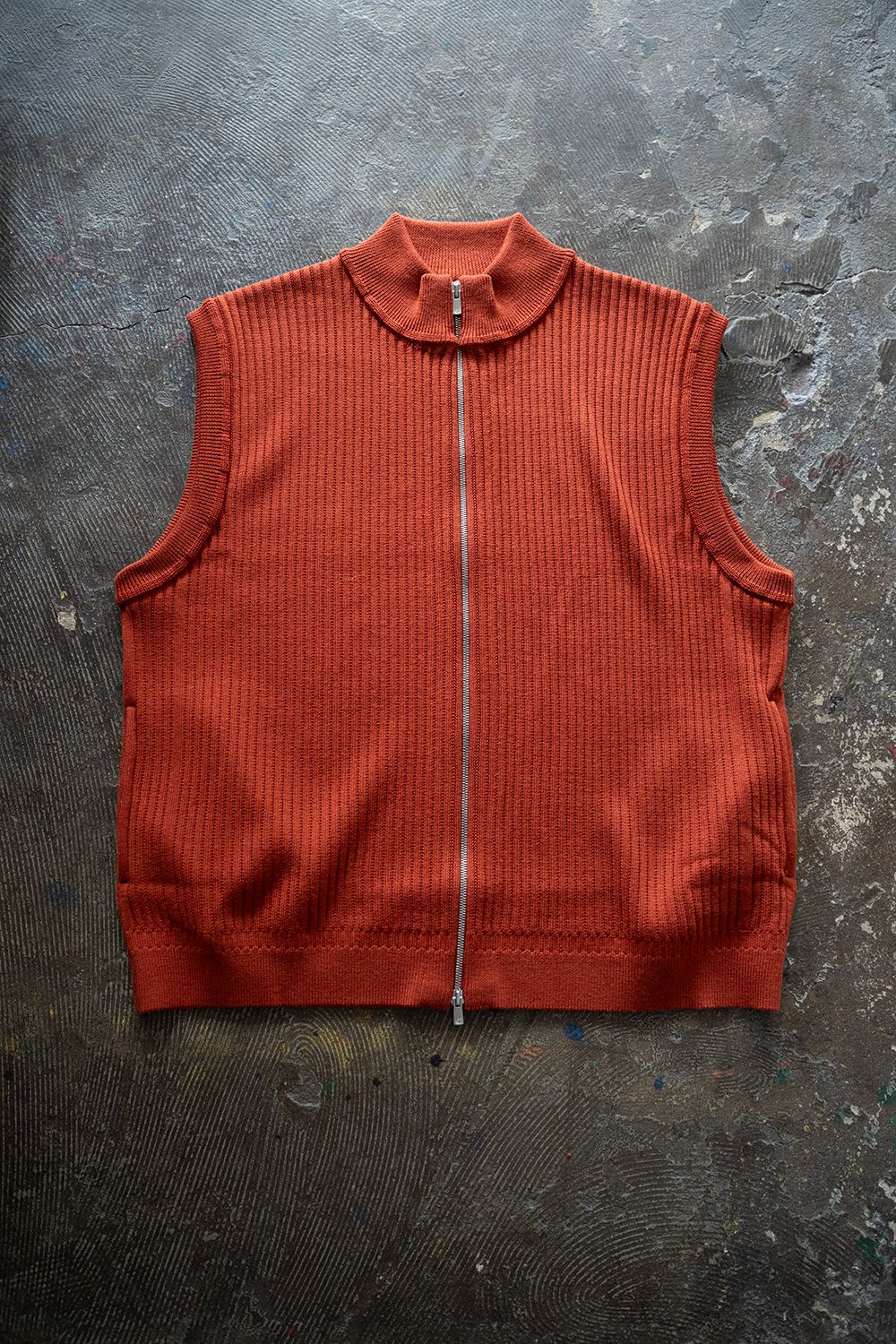 【ラスト1点】Mizore Drivers Knit Vest(ORANGE)
