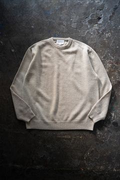 【ラスト1点】【24AW】ウール×シルク10Gクルーネックニット(BEIGE)