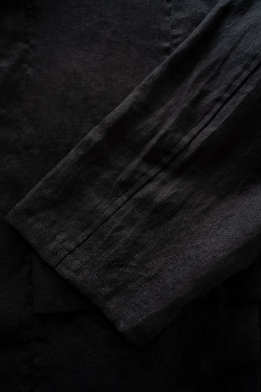 【ラスト1点】【26SS】リネンミニマルカバーオールジャケット(BLACK)