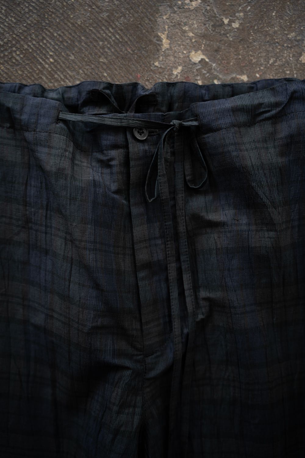 【26SS】C/LI/PE Washer Lounge PT/コットンリネンポリエステルワッシャーラウンジパンツ(NAVY)