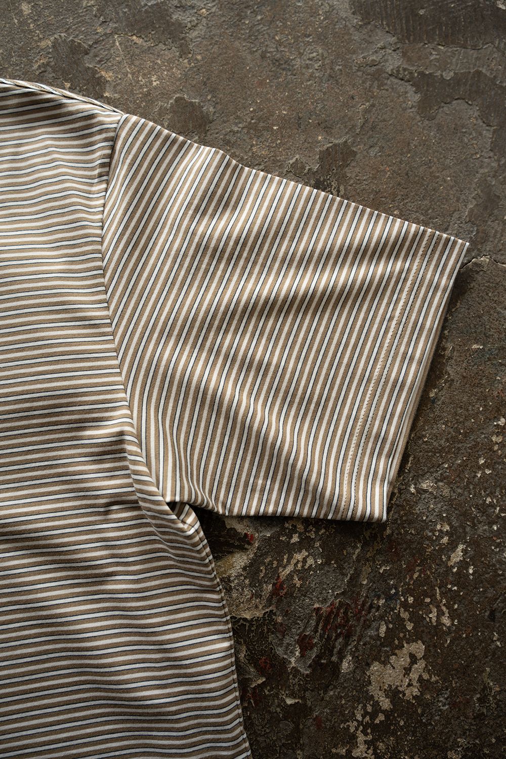 【26SS】ボーダーTシャツ(BEIGE×WHITE)