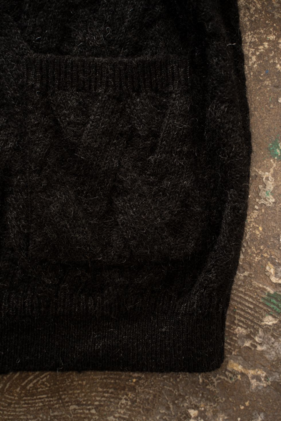 【26AW】Ochiba Mohair Cardigan(BLACK)