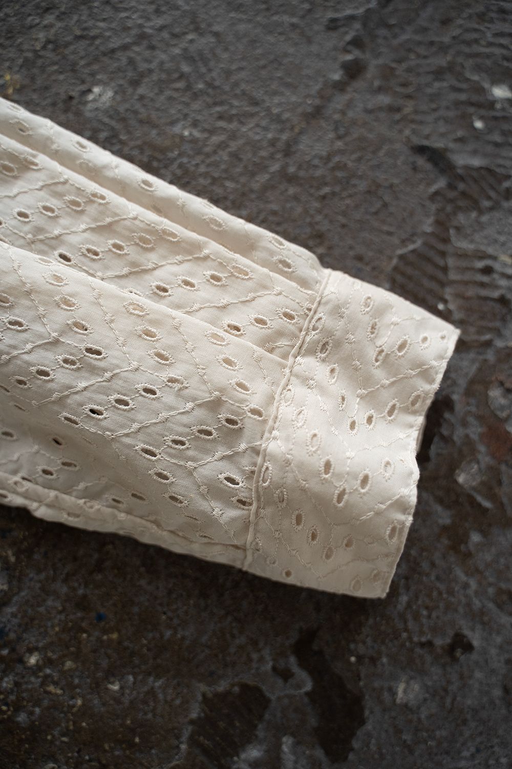 【ラスト1点】【24SS】Lawn Lace Shirt/ローンレースシャツ(ECRU)