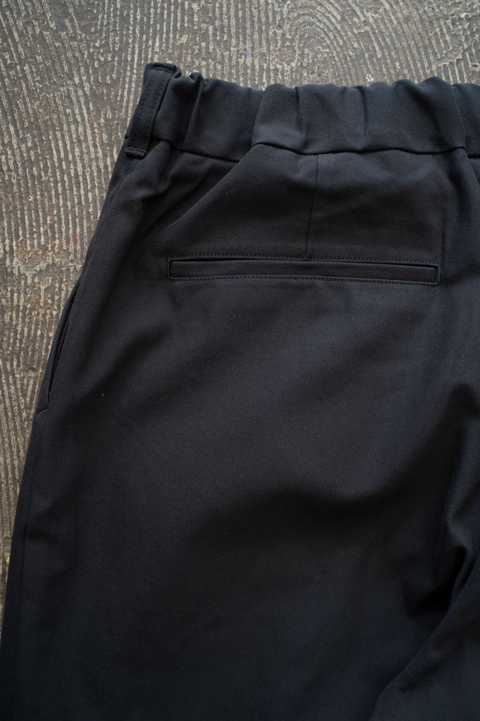 【25AW】2タックシャンブレースラックス(BLACK NAVY)