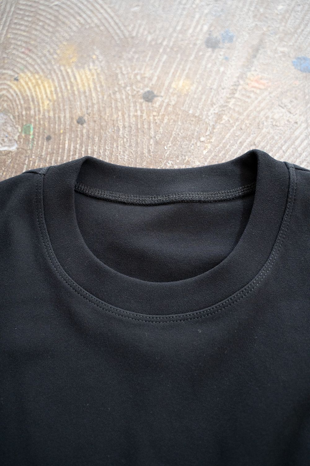 【ラスト1点】強撚コットンスムースロンTee(BLACK)