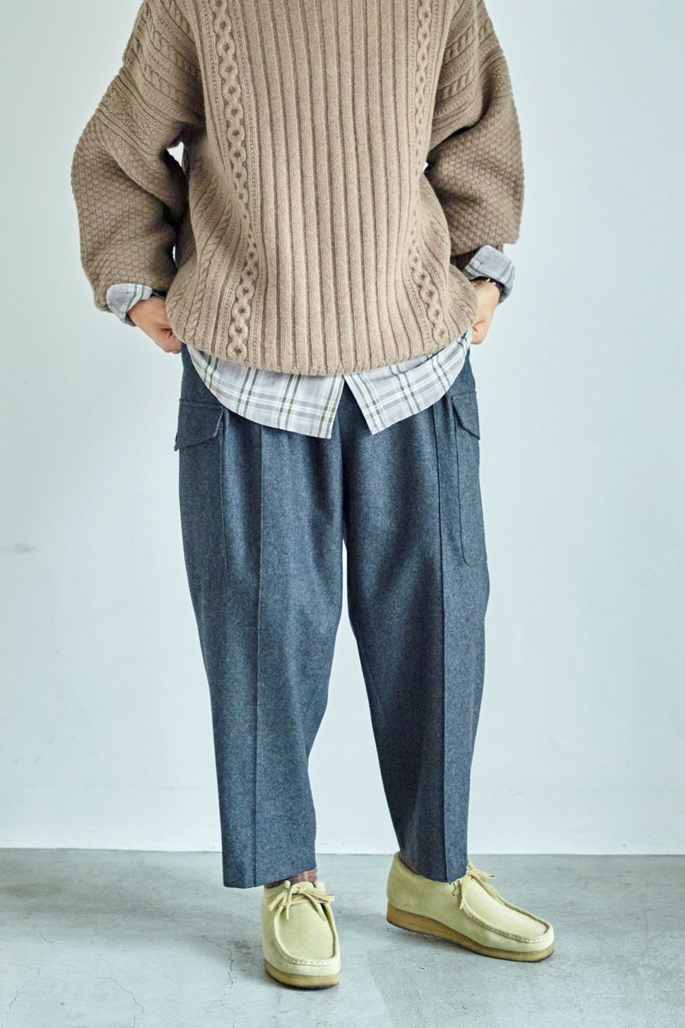 SAYATOMO - 【ラスト1点】【22AW】2-Tack Flannel Cargo Pants/2タック
