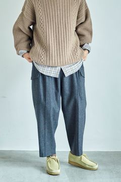 【ラスト1点】【22AW】2-Tack Flannel Cargo Pants/2タックフランネルカーゴパンツ(GRAY)