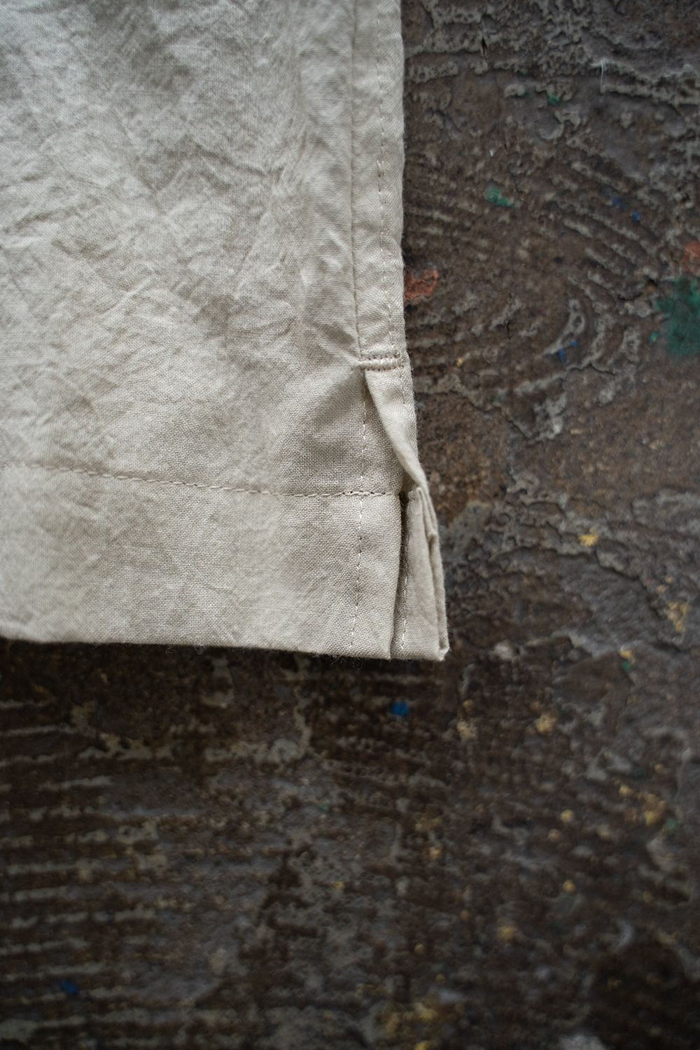 【ラスト1点】【25SS】コットンシルクオープンカラーシャツ(LIGHT BEIGE)