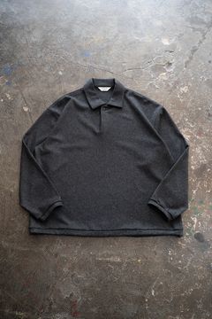 【25AW】ウール×シルクプルオーバー(CHARCOAL)