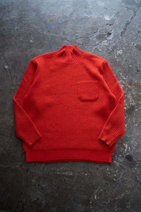 【ラスト1点】【25AW】ウール×シルクハイネックニット(RED)