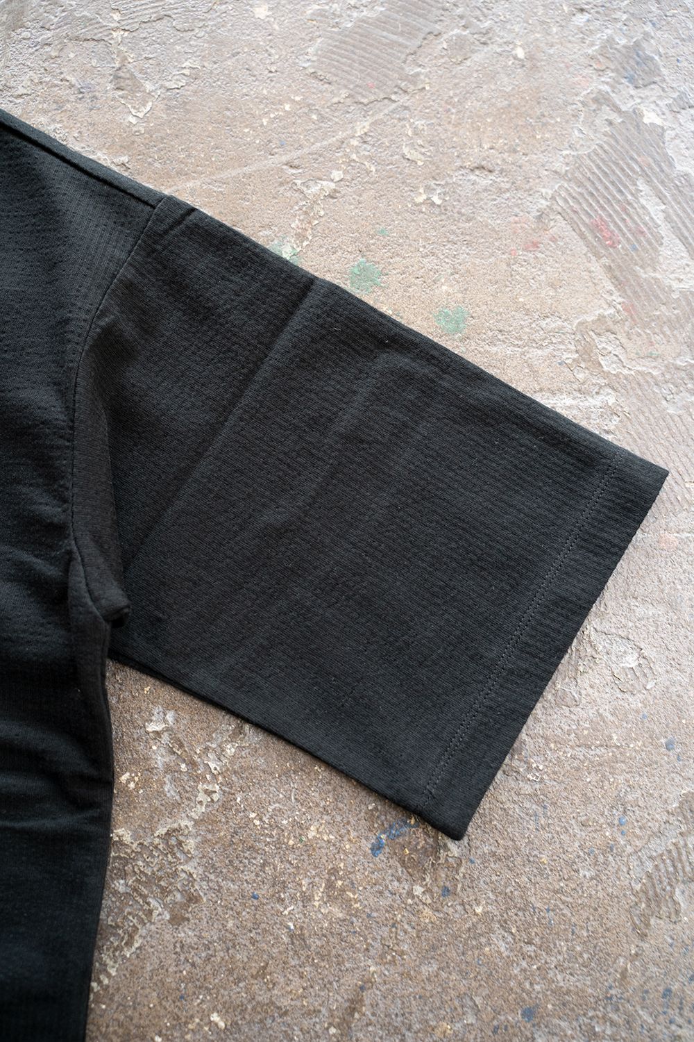 【ラスト1点】【21SS】Shadow Stripe Mock Neck/シャドウストライプモックネックカットソー(BLACK)