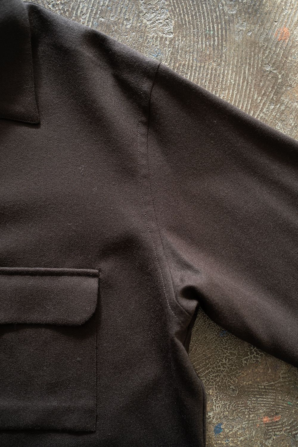 【ラスト1点】【25AW】ウールアムンゼンシャツ(DARK BROWN)