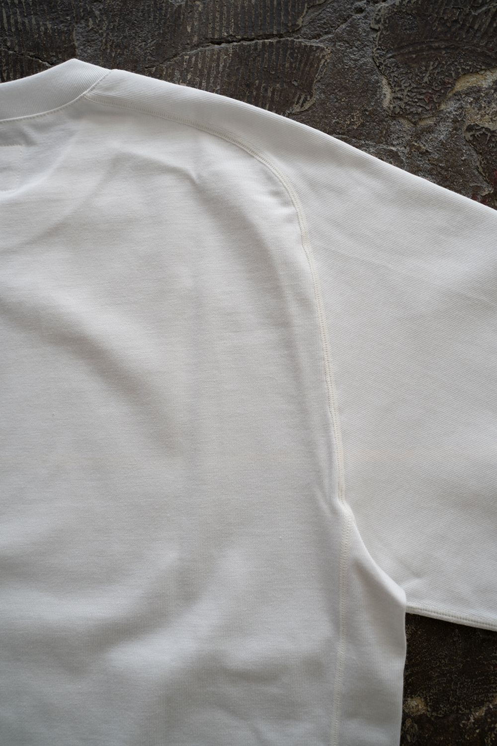 【ラスト1点】【22AW】スビンコットンサドルスリーブカットソー(WHITE)