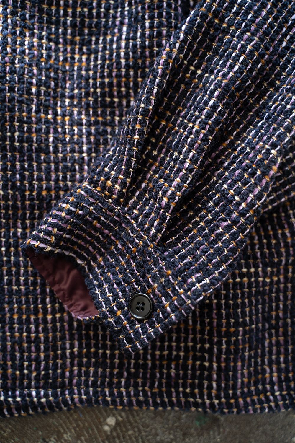 【ラスト1点】【24AW】Loop Tweed Short Jacket/ループツイードショートジャケット(PURPLE)
