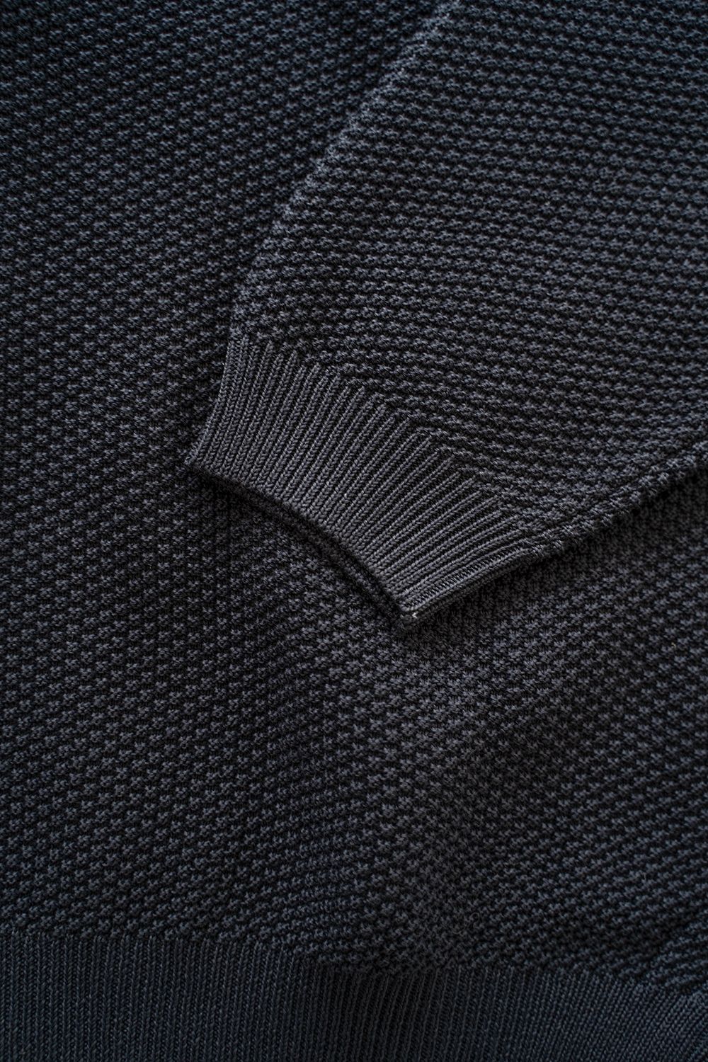 【ラスト1点】【24SS】擬麻コットン10Gカーディガン(BLACK NAVY)