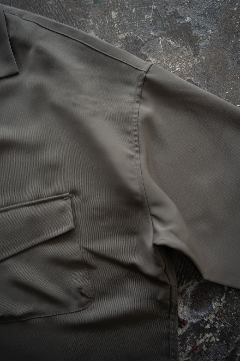 【26SS】PE Drape Fatigue Shirt/ポリエステルドレープファティーグシャツ(KAHKI)