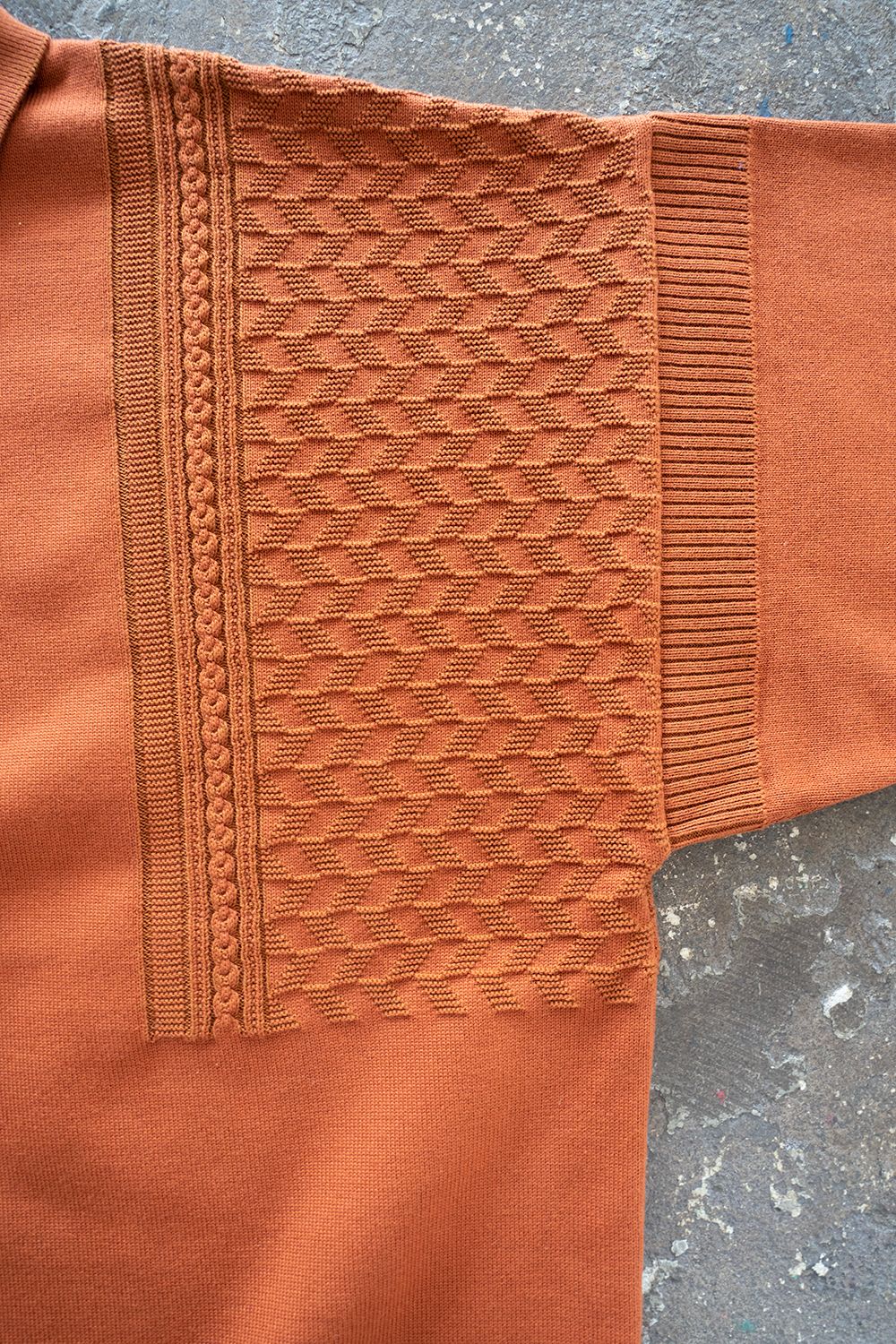 YASHIKI - 【ラスト1点】【22AW】Hatsushimo Knit Polo(ORANGE) | Salty