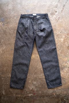 【ラスト1点】【22SS】シルク混2タックテーパードデニム(NAVY)