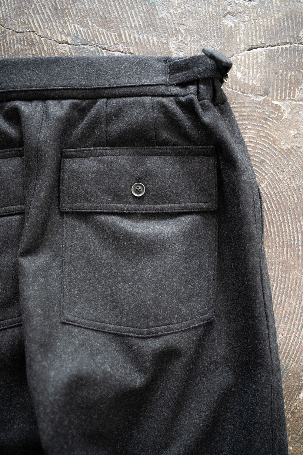 【ラスト1点】2-Tack Flannel Baker Pants/2タックフランネルベイカーパンツ(BLACK)