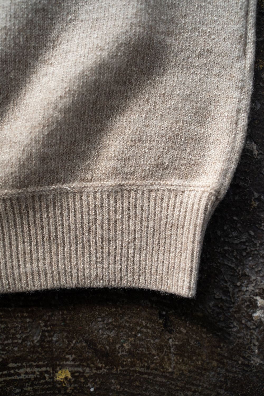 【ラスト1点】【24AW】ウール×シルク10Gクルーネックニット(BEIGE)